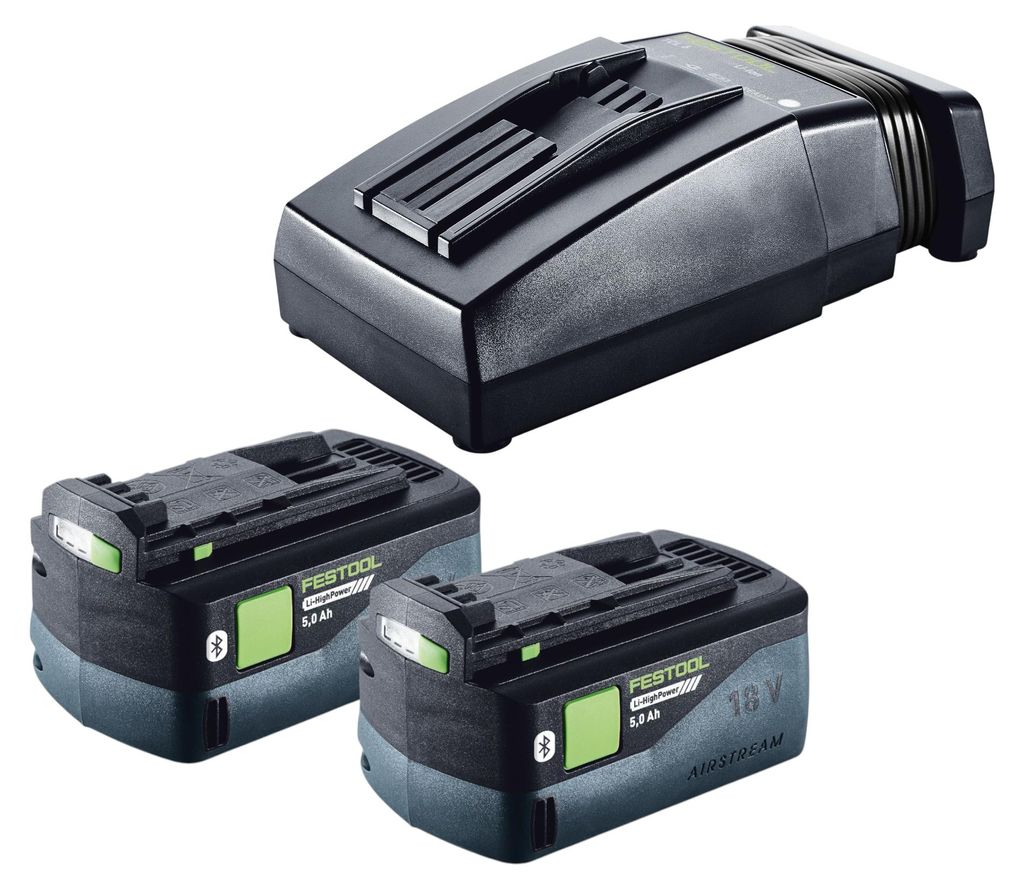 Festool Energie Set 2x BP 18 Li 5,0 HP-ASI HighPower Akkupack 18 V 5,0 Ah ( 2x 578519 ) + TCL 6 Ladegerät ( 201135 )