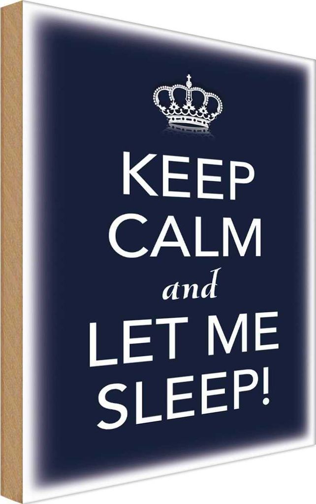 vianmo Holzschild 30x20 cm Keep Calm and let me sleep