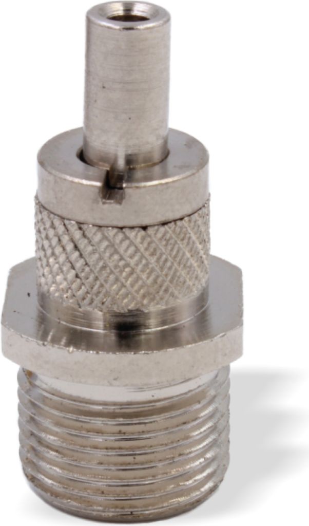 Drahtseilhalter / Gripper 20, Außengewinde M13x1, mit Stufe, für Drahtseil Ø1,5mm-2,0mm | vernickelt