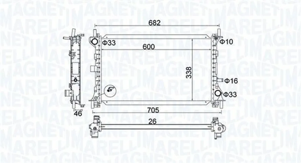 Solution anti-surchauffe : Radiateur à eau 350213159900 Ford Focus - 2