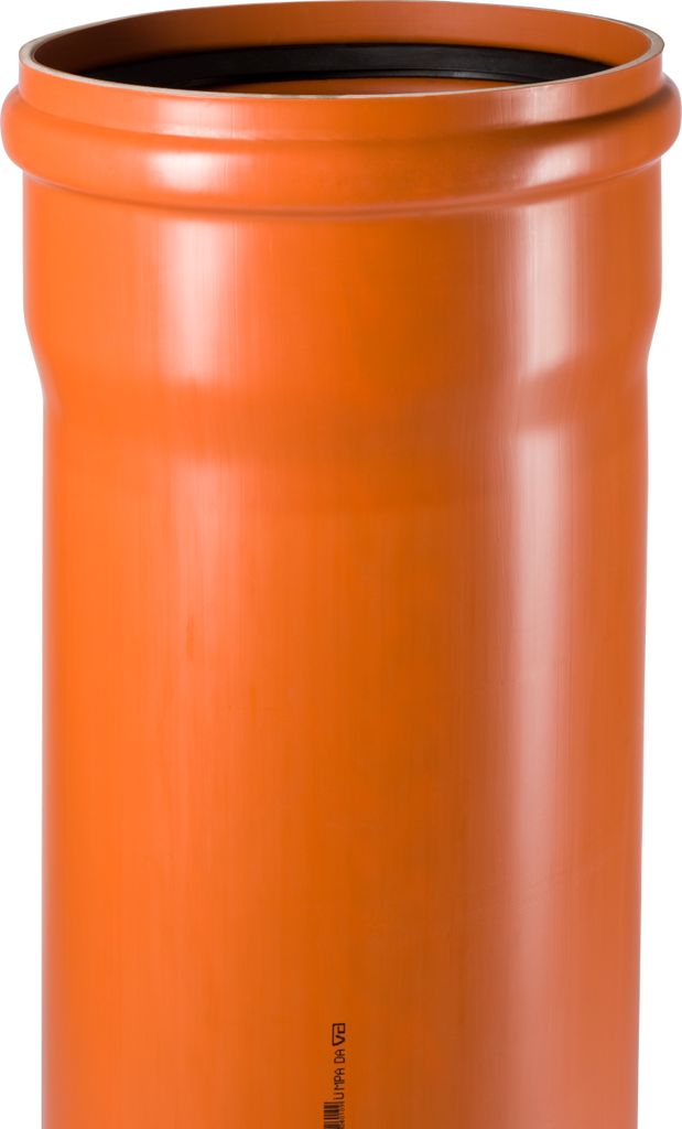KG Abwasserrohr Rohr Abflussrohr Kanalrohr PVC DN 400 100 cm mit 1 Muffe orange