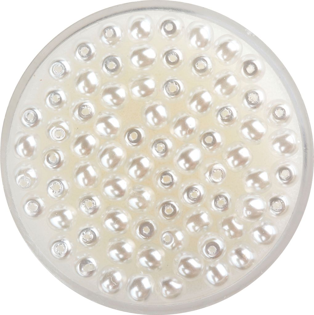 PRACHT Crystal Renaissance Glaswachsperlen 4mm 75 Stück Schneeweiß