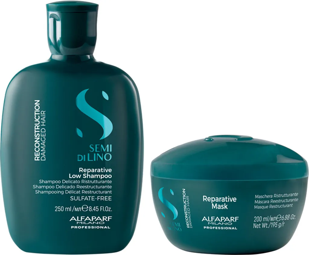 Duo de Soins Capillaires Réparateurs avec Shampooing et Masque Nutritif