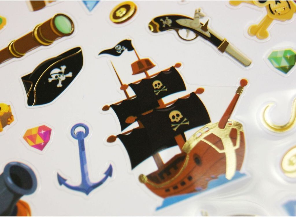 Aufkleber - Die Piratenmannschaft - Vergoldet
