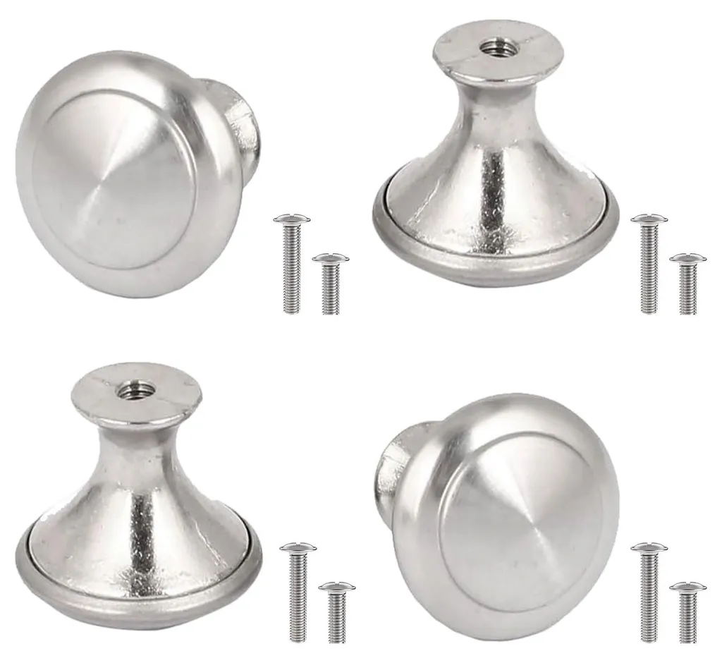 Boutons de meuble inox argent 27mm : remplacez vos poignées usées