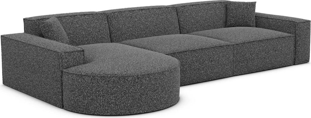 Bouclé L-Form Sofa Brevia Graphit Links