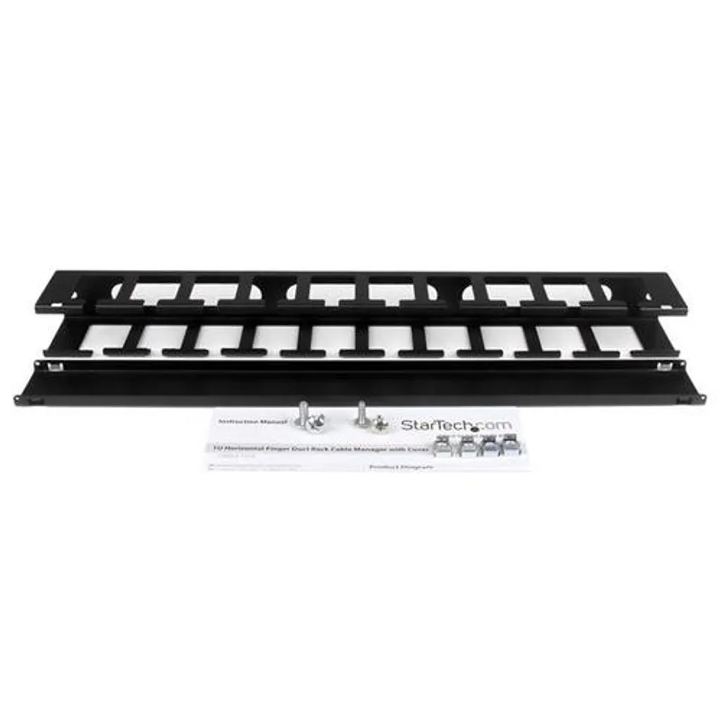 StarTech.com CMDUCT1UX Guide de Câbles Horizontal 1U Noir pour Baie - 5