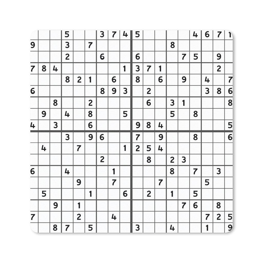 MuchoWow Mauspad Mousepad Sudoku - Puzzle - Muster 30x30 cm - Mousepads - Maus Mat - Pad - Mausunterlage - Gaming