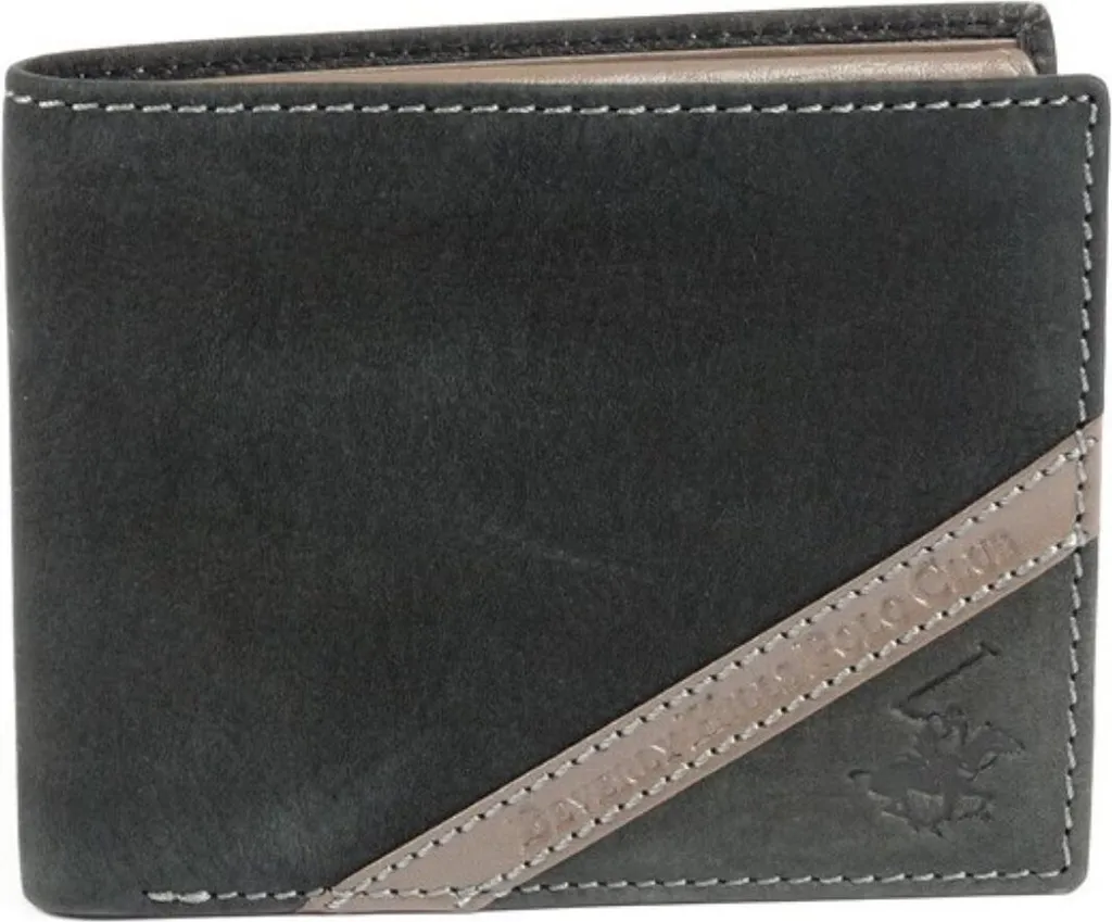 BHPC BH371AN Portafoglio in Vera Pelle Antracite: Lavorazione Sport