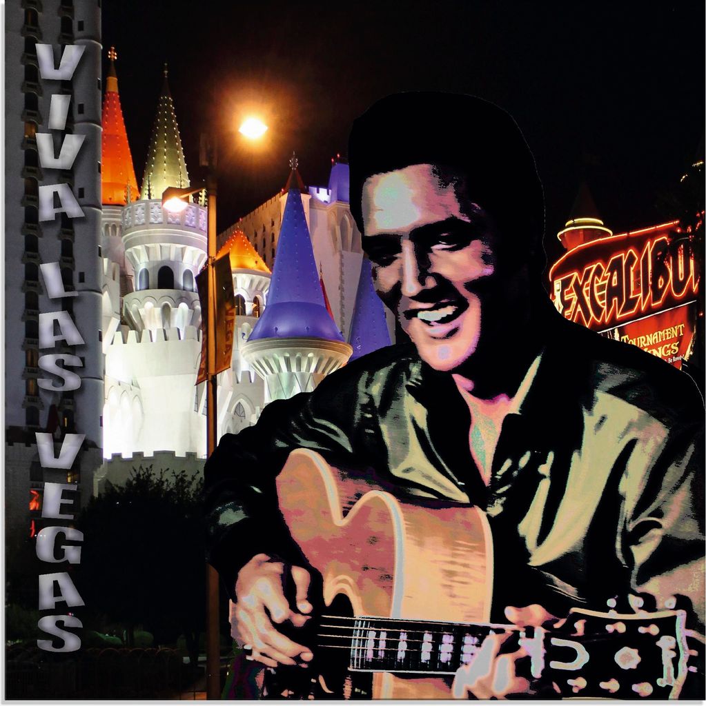 ARTland Glasbild Elvis Presley Größe: 30x30 cm