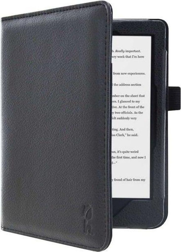Hoesjes Boetiek - Premium Case Hülle für das Kobo Clara HD Ebook - Klapphülle Ereader Schutzhülle Cover Sleepcover Premium, Schwarz