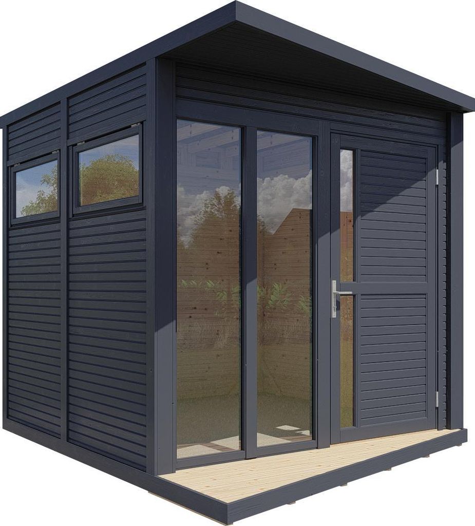 Bertilo Gartenhaus Concept Office - 18 mm anthrazit