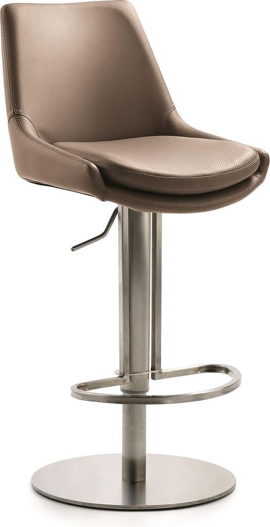 Bar- und Tresenhocker Genf Stuhl Säulenfuß Braun