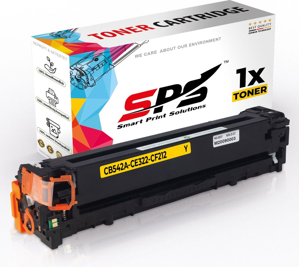 1x Toner 125A CB542A Gelb kompatibel für HP Color Laserjet CP1514