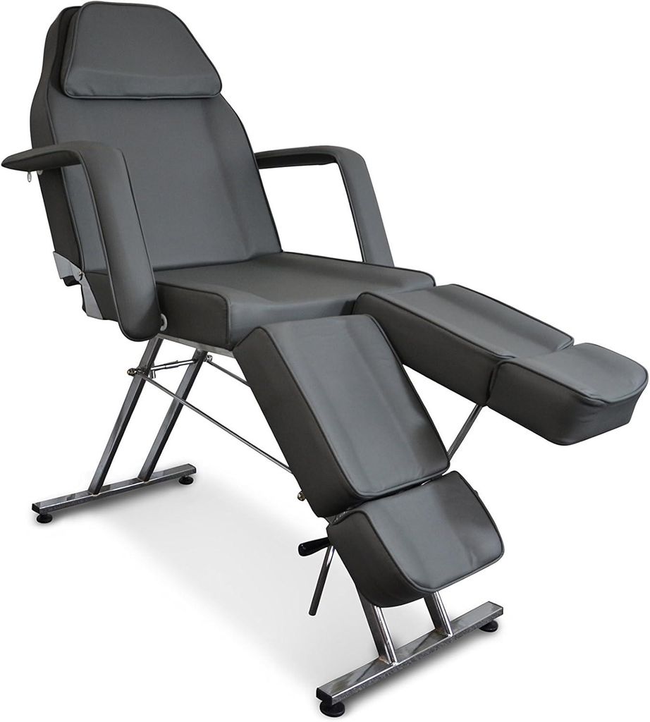 GIOVE Kosmetikliege Kosmetikstuhl Tattooliege Tattoostuhl Massageliege Maniküre Grau