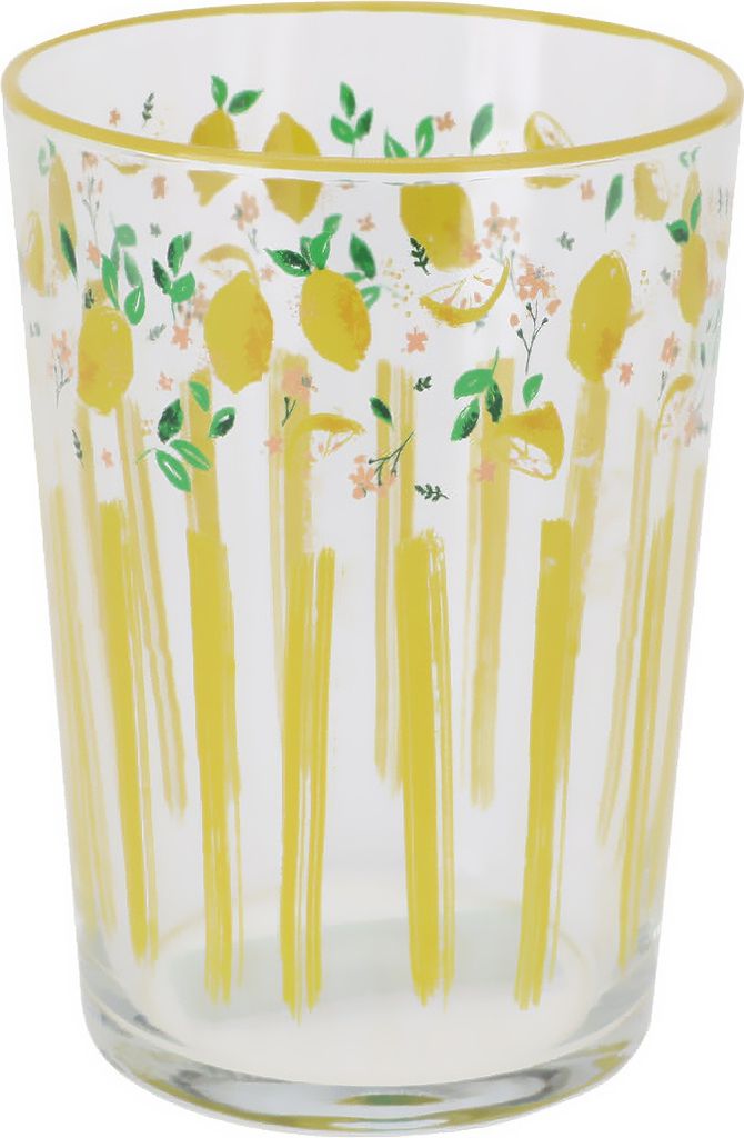 Großes Glas mit Obstmuster, 510 ml