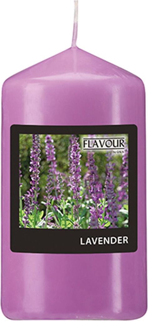 Flavour by GALA "Flavour by GALA" Duft-Stumpenkerze Ø 58 mm · 110 mm violett - Lavender | Schrumpffolie (1 Stück)
