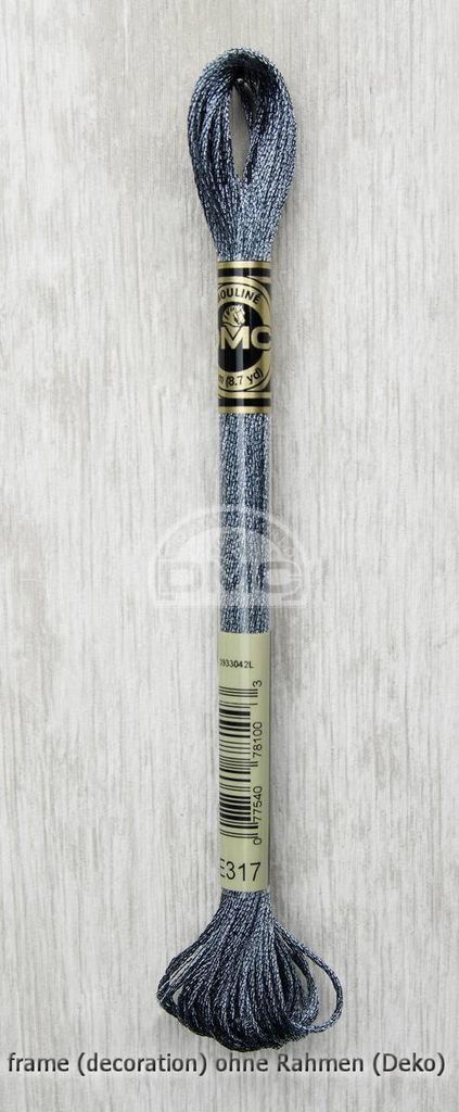 DMC Stickgarn Mouline Effet Lumiere 317W -317, 6-fädig, 8m