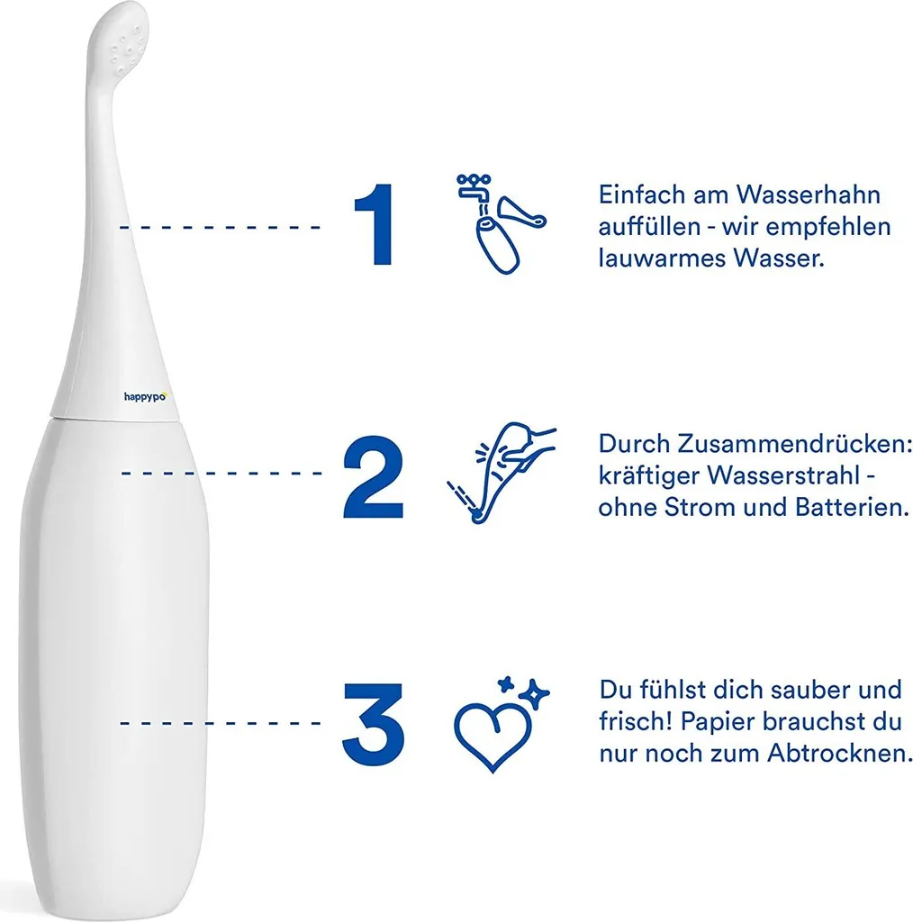HappyPo 2.0 Douche Anale Blanche Ergonomique Produit Seconde Main - 10