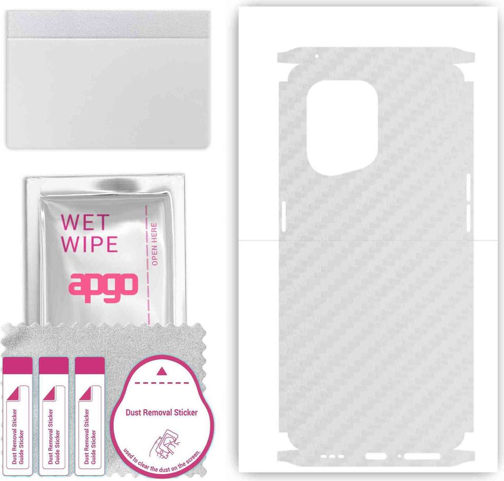 apgo Rückseite + Seiten Schutzfolie, Skin, kompatibel mit Oppo Find X5, Hinten Displayschutzfolie aus Vinylfolie, kratzfest, einfache Montage - Tr...