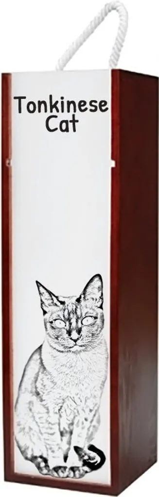 Porta Bottiglia Legno Gatto Tonchino | Scatola Regalo Top Quality