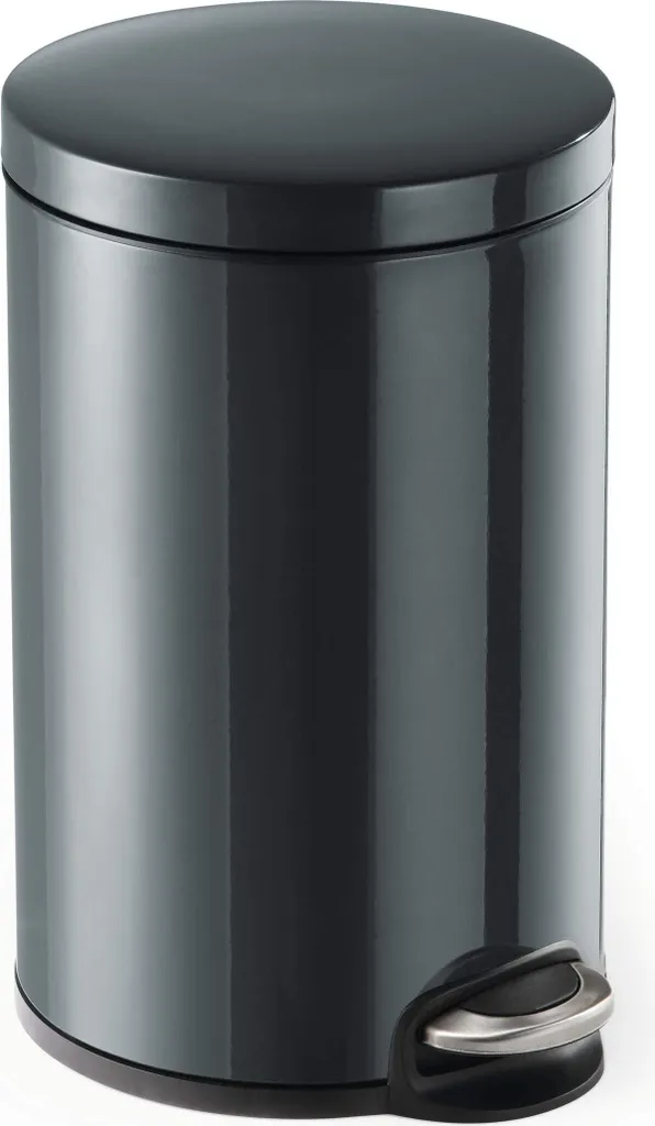 Poubelle à pédale 12L DURABLE 341158 en métal gris pour bureau