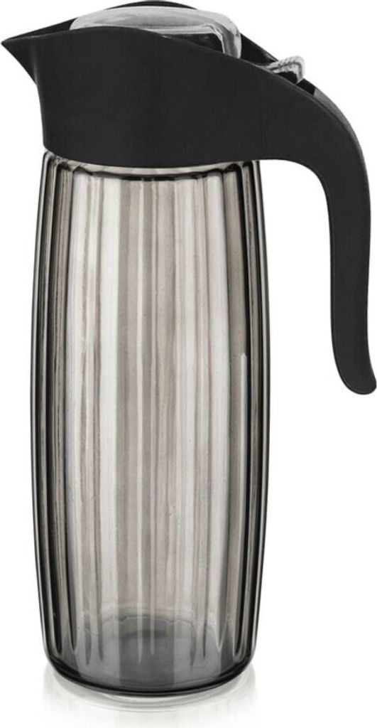 Karaffe aus Riffelglas in Anthrazit – 1,6L mit edlem Design