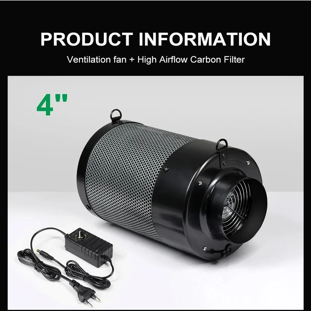 Stop odeurs avec ce kit ventilateur 10cm et filtre à charbon actif gris