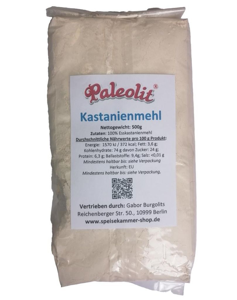 Paleolit Esskastanienmehl Maronenmehl 500g glutenfrei Produktbild 