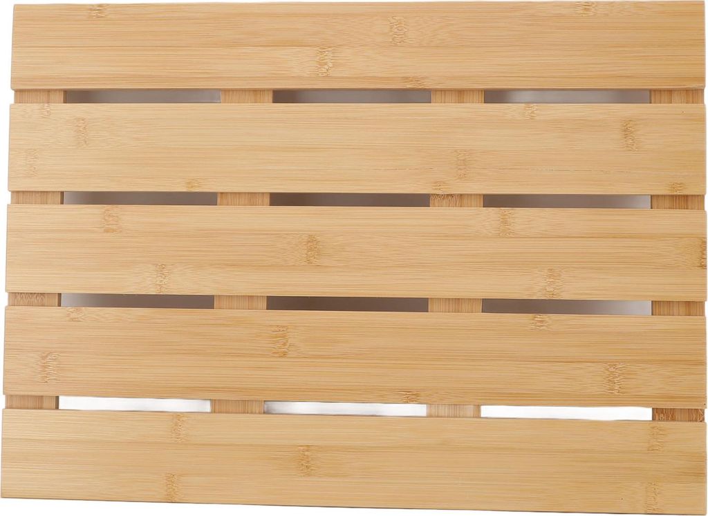 Bambus-Badematte Bon Slip Multifunktionale, leicht zu reinigende Dusch-Badematte für das Badezimmer