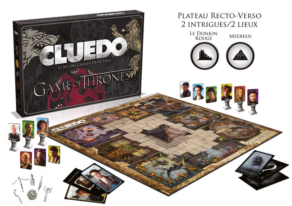 Winning Moves 949, Unisex, Karton, Kunststoff, Mehrfarbig, Cluedo; Game Of Thrones, 01-01-2017, China
