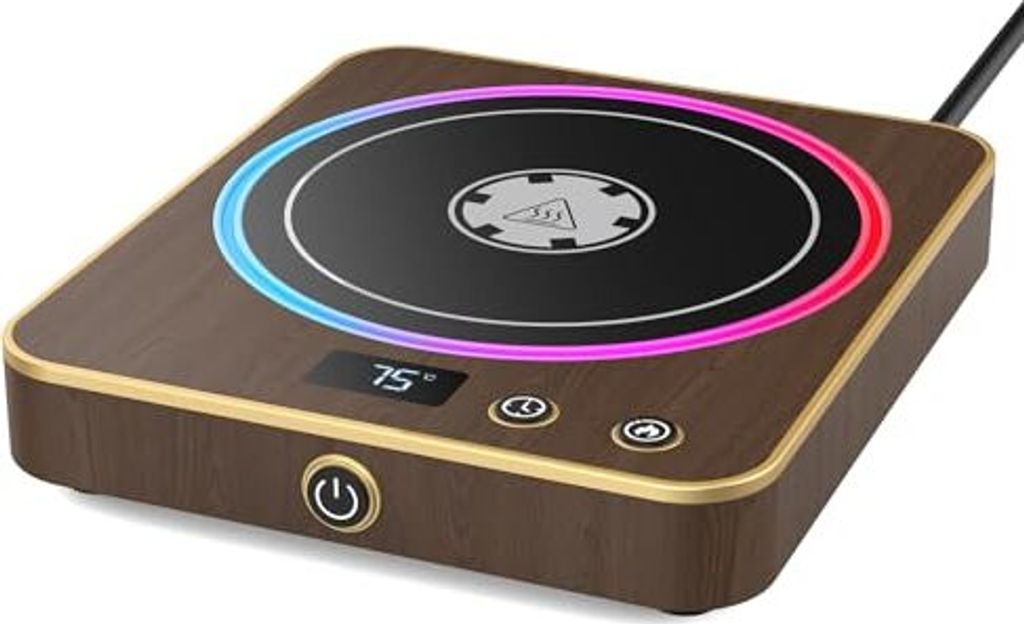 Tassenwärmerin, Kaffeewärmer-Schreibtisch-Temperaturanzeige, 1-12 Stunden automatische Absperrung, intelligente Kerzen-ideales Geschenkzubehör