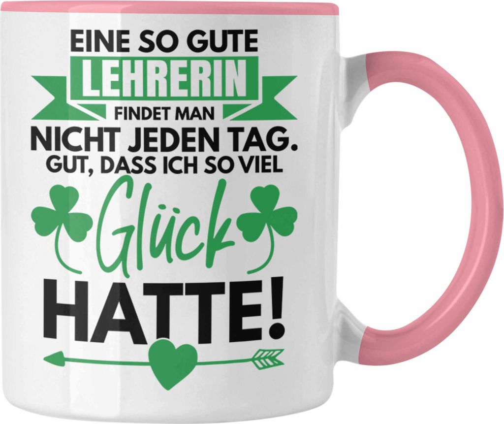 Trendation - Lehrerin Abschiedsgeschenk Tasse Geschenk zum Abschied Klassenlehrerin Beste Lehrerin Geschenkidee (Rosa)