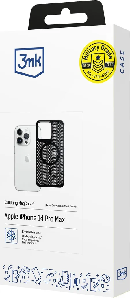 Custodia Professionale 3mk Cooling MagCase per Apple iPhone 14 Pro Max - 3