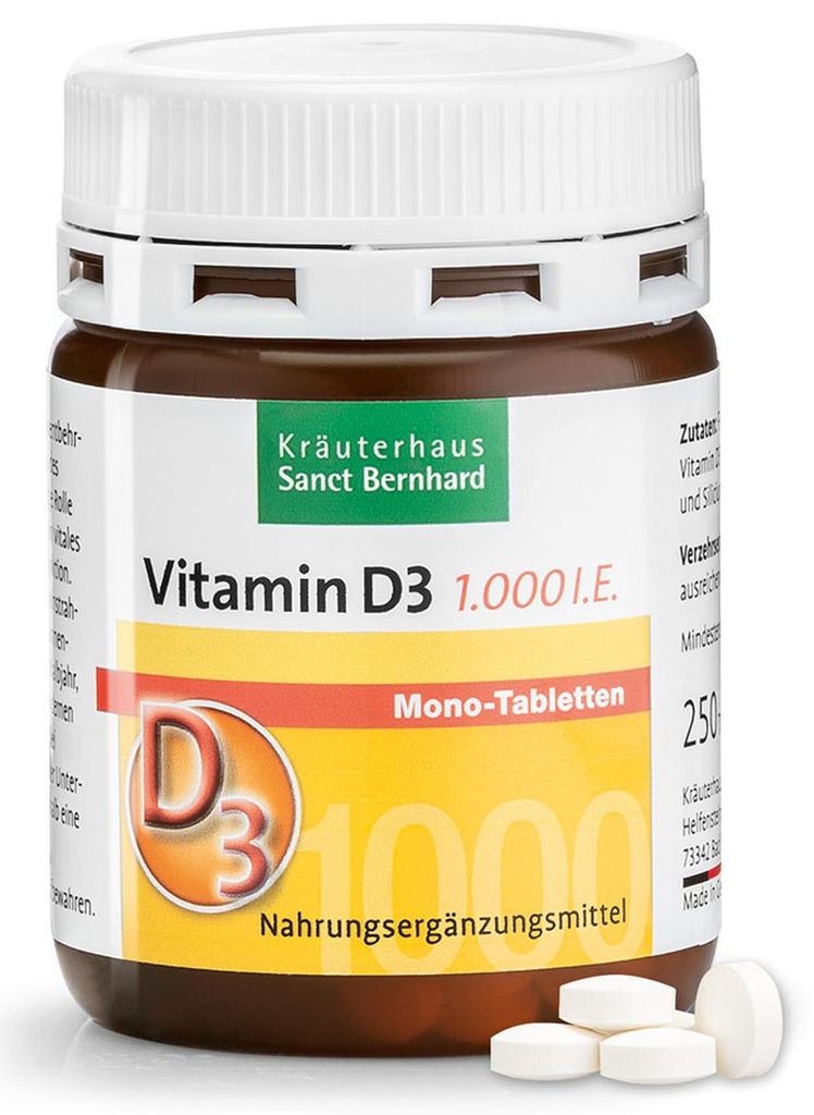 Sanct Bernhard Vitamin D 1000 I.E. 250 Tabletten Produktbild 