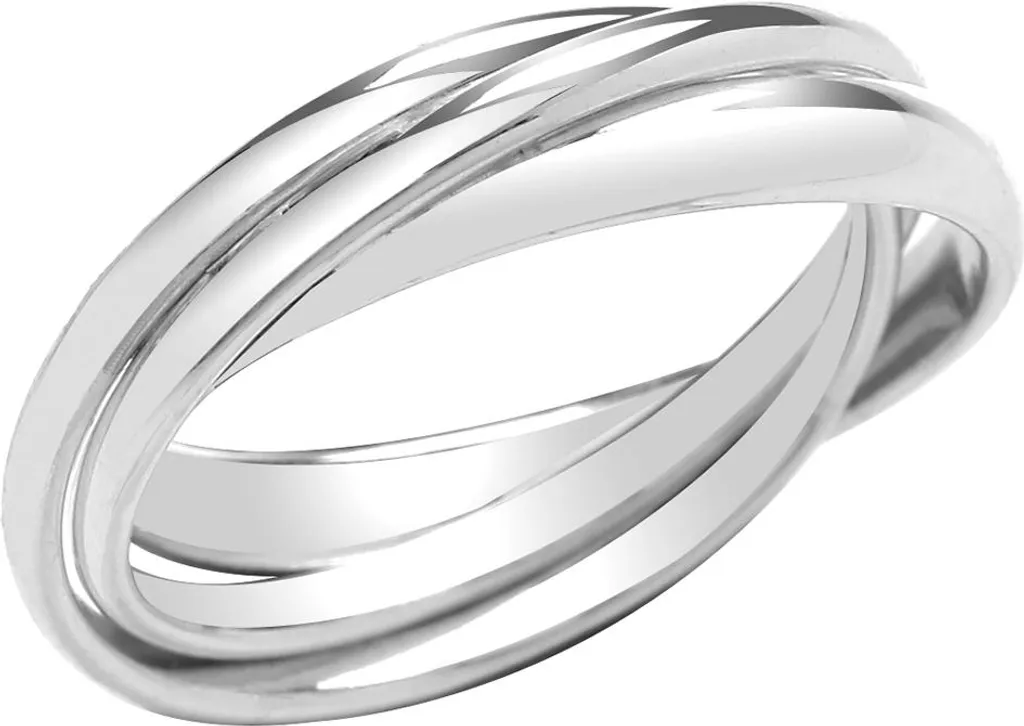 Alliance Russe Femme en Argent Massif 925 - Anneau Triple Largeur 64