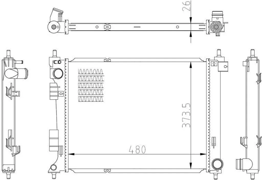 Réparer refroidissement Hyundai i20 GB avec Radiateur NRF 550033 OE