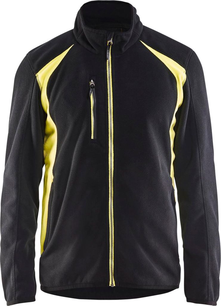 Blakläder Fleecejacke 4730 2510 in div. Farben, Farbe:schwarz/gelb, Größe:4XL