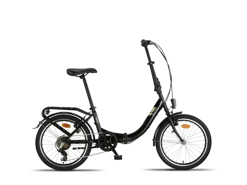 Vélo Pliant Shimano 6 Vitesses PACTO EIGHT Jantes Alu Double Paroi Noir