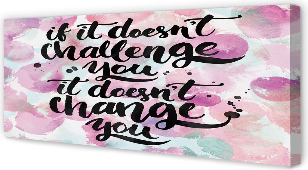 Leinwandbild 125x50 Wandkunst Schwarze Schrift auf einem farbigen Hintergrund