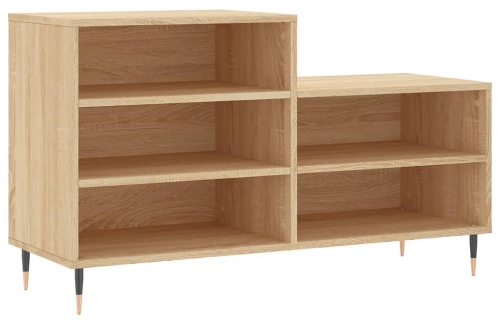 vidaXL Schuhregal Sonoma-Eiche 102x36x60 cm Holzwerkstoff
