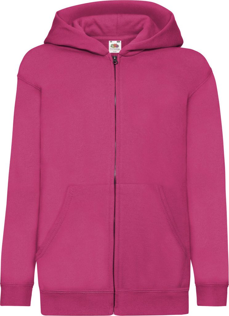 Fruit Of The Loom Kapuzenjacke für Kinder BC1368 (152) (Fuchsia)