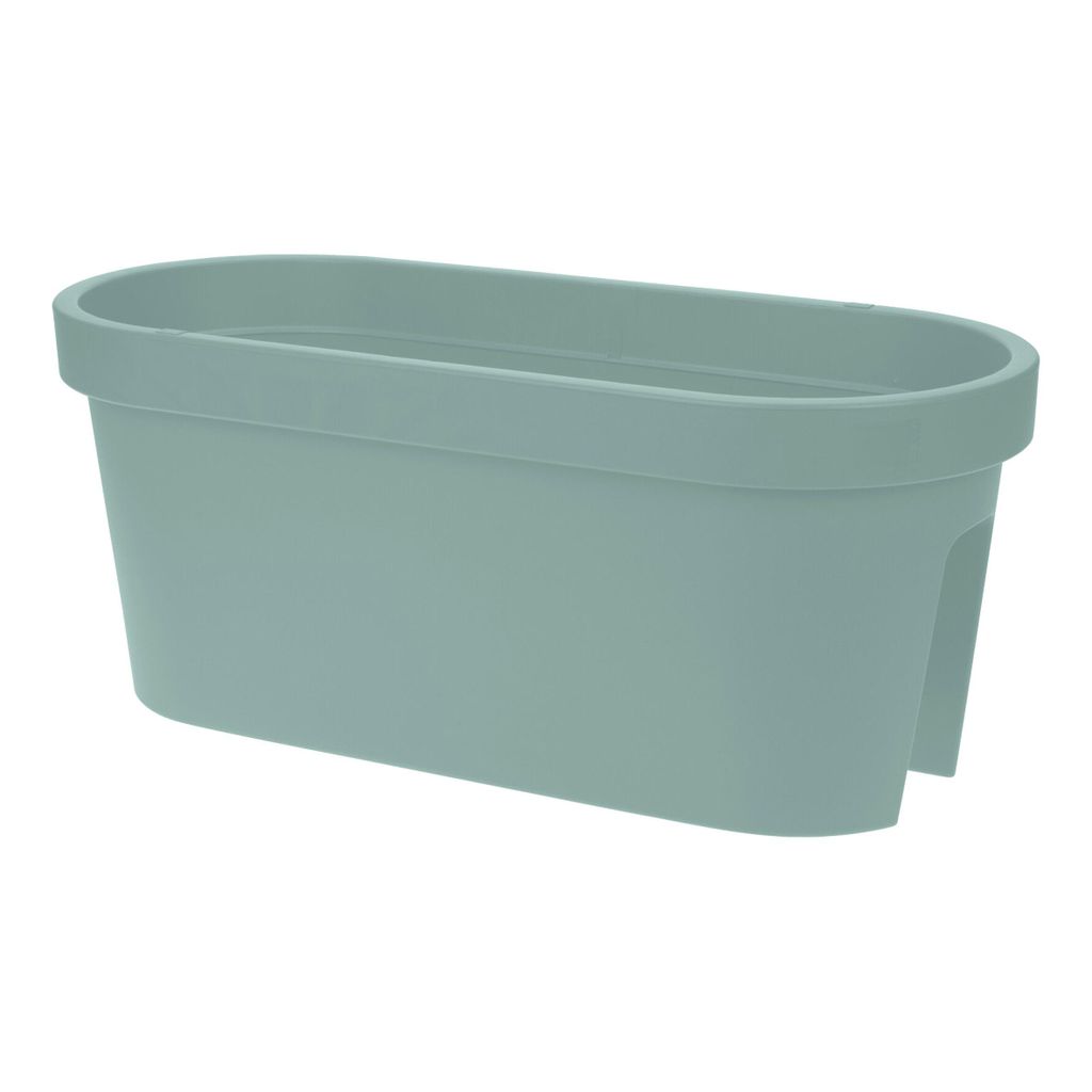 3.11 Pot de fleurs pour balcon OVAL - Couleur : VERT MINT - Image du produit 