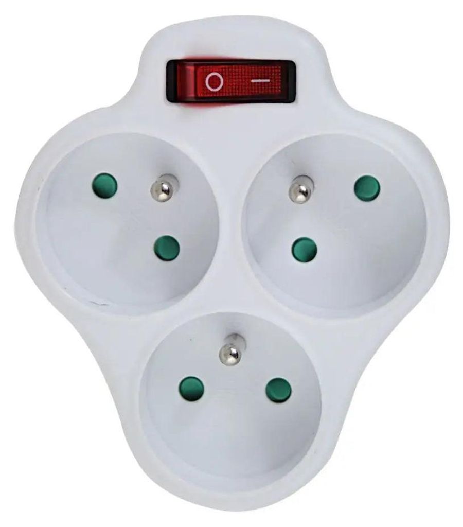 Esperanza - Distribuidor de enchufes eléctrico, 3 enchufes, Imagen del producto 