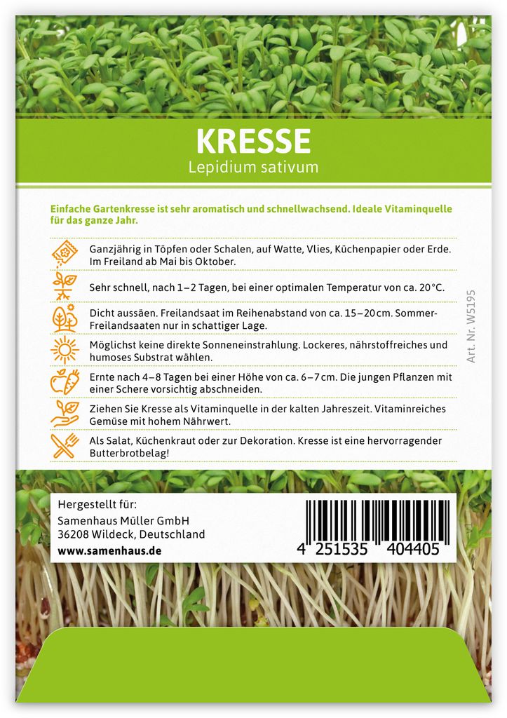 Einfache Kresse für Werbezwecke Kressesamen Kaufland.de