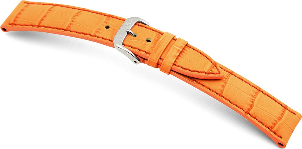 Happel Lederband Jackson 18mm orange mit Alligatorprägung