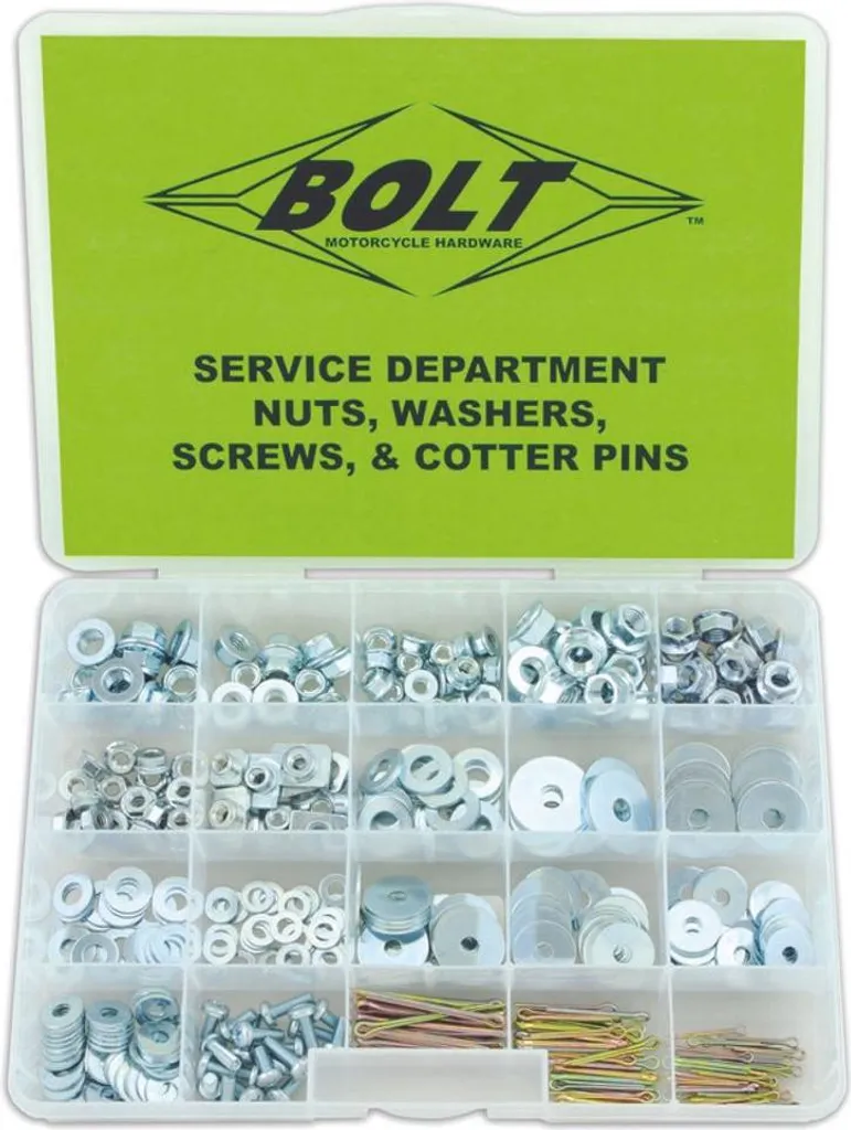 Assortiment BOLT SP 1061513 Vis Écrous Rondelles Goupilles 422pcs Argent