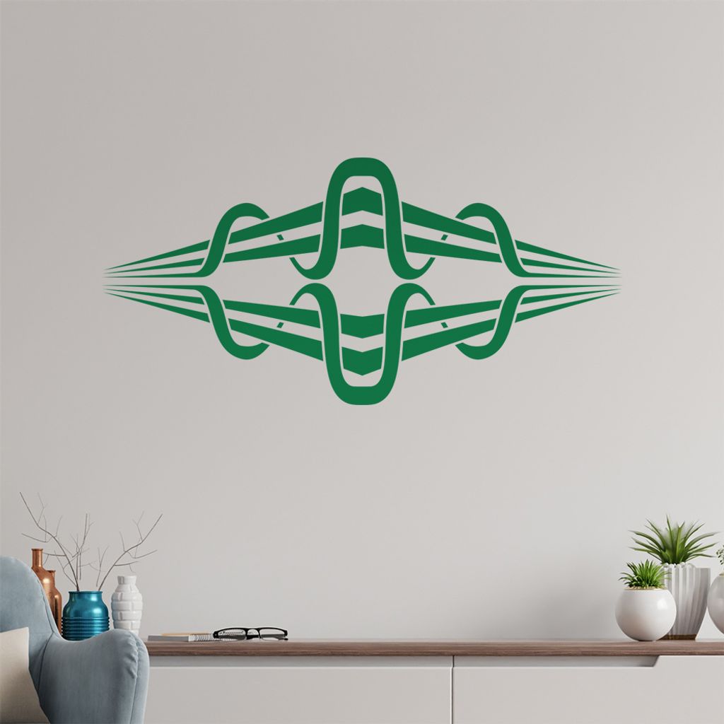 Tribal Wellen Wandtattoo in 6 Größen - Wandaufkleber Wall Sticker - Dekoration, Küche, Wohnzimmer, Schlafzimmer, Badezimmer