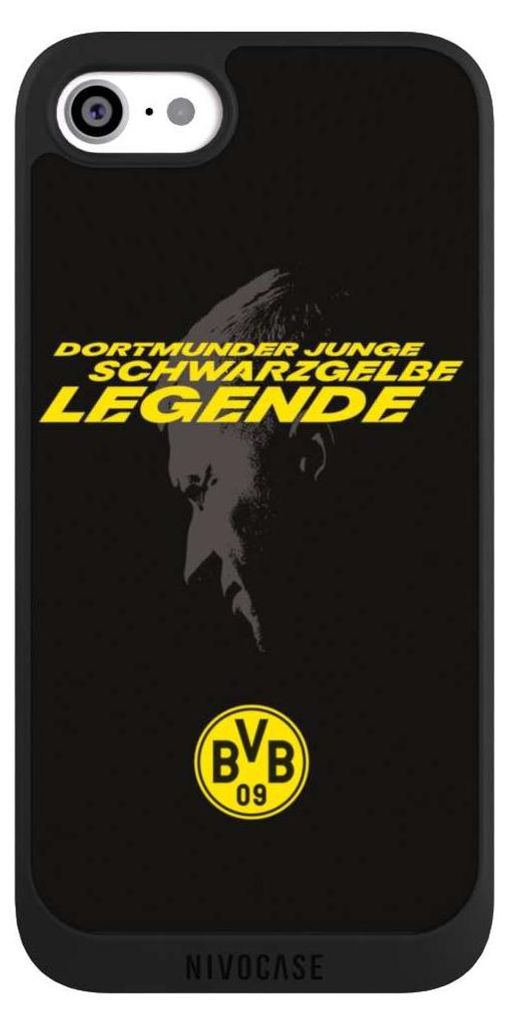 NIVOCASE Handyhülle für Apple iPhone SE (2022) Hülle NIVOpure Case Schwarz BVB Borussia Dortmund Marco Reus