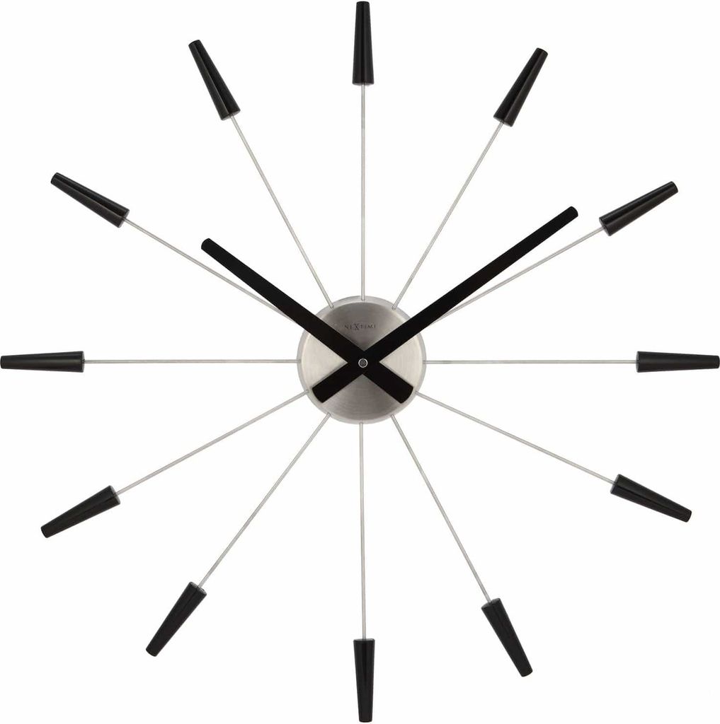 NeXtime - 2610ZW - Wandklok - 58cm - zwart - Plug Inn Productafbeelding 